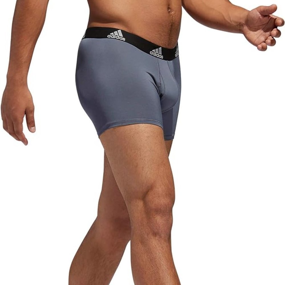 adidas 4-PK Microfiber Comfort Fit Boxer Briefs LG NWT